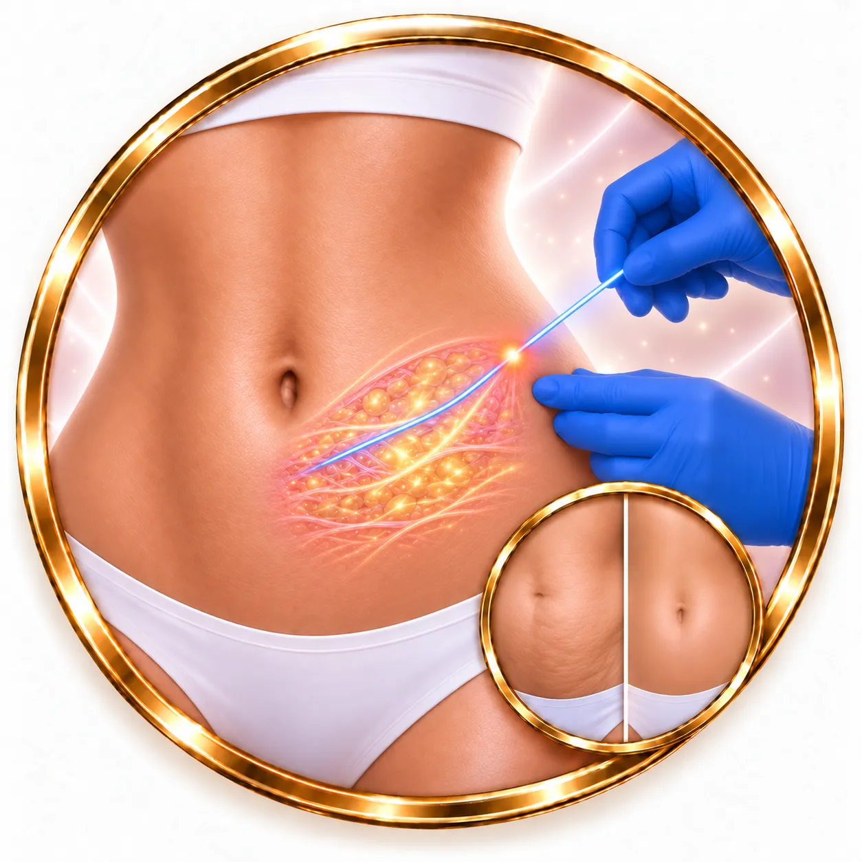 Ilustración del tratamiento de Endolifting · Corporal