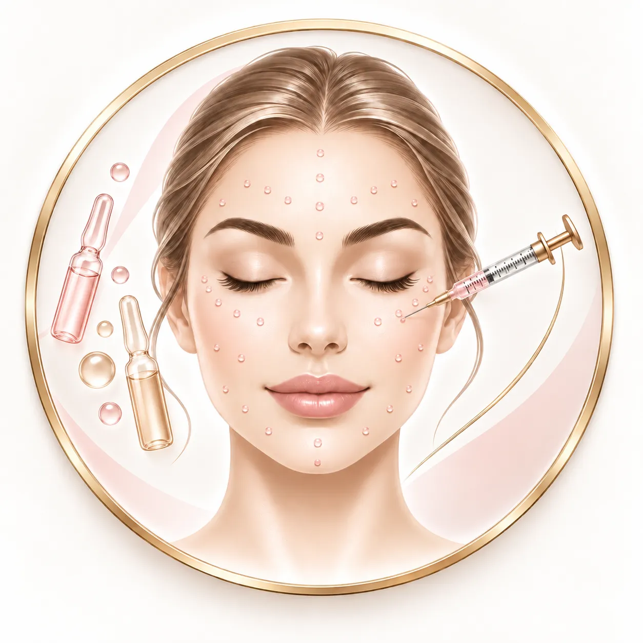 Ilustración del tratamiento de Mesoterapia